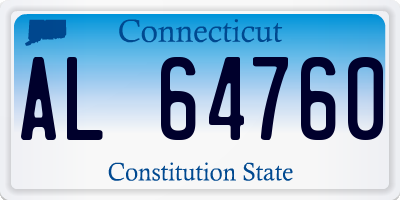 CT license plate AL64760