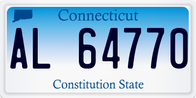 CT license plate AL64770