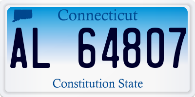 CT license plate AL64807