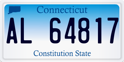 CT license plate AL64817