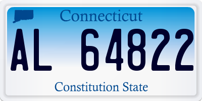 CT license plate AL64822