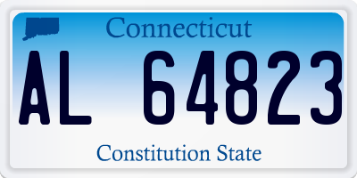 CT license plate AL64823