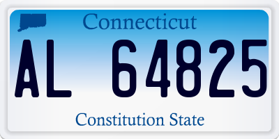 CT license plate AL64825