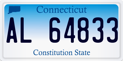 CT license plate AL64833