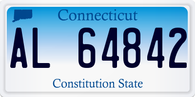 CT license plate AL64842