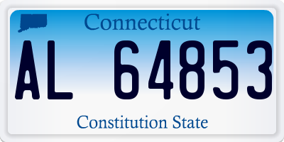 CT license plate AL64853