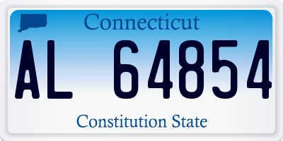 CT license plate AL64854
