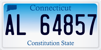 CT license plate AL64857