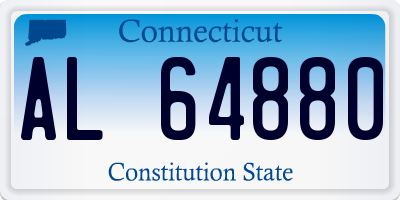 CT license plate AL64880