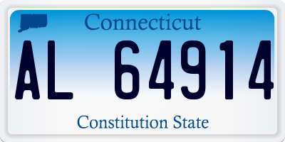 CT license plate AL64914