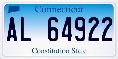 CT license plate AL64922