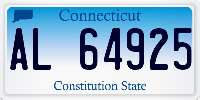 CT license plate AL64925
