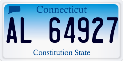 CT license plate AL64927