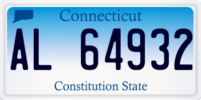 CT license plate AL64932