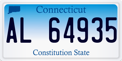 CT license plate AL64935