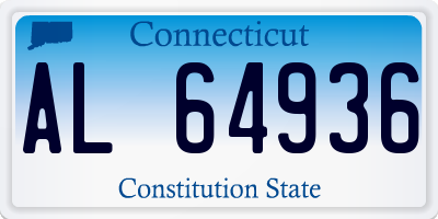 CT license plate AL64936