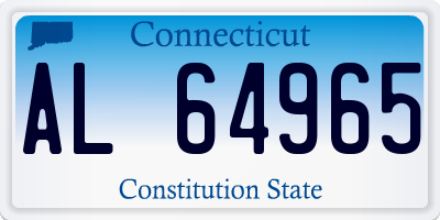 CT license plate AL64965