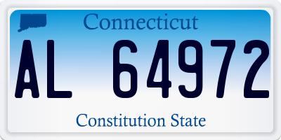 CT license plate AL64972