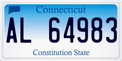CT license plate AL64983