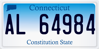 CT license plate AL64984
