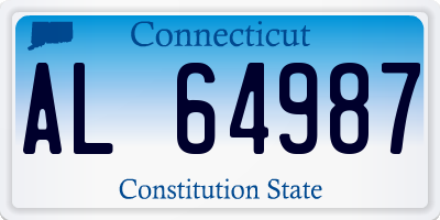 CT license plate AL64987