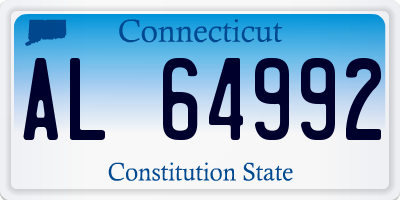 CT license plate AL64992