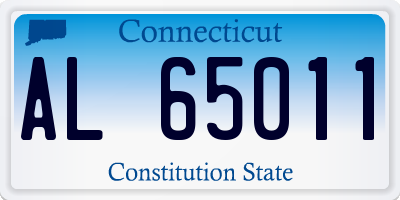 CT license plate AL65011