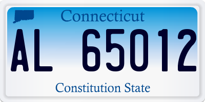 CT license plate AL65012
