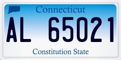 CT license plate AL65021