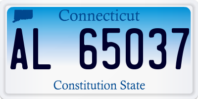 CT license plate AL65037