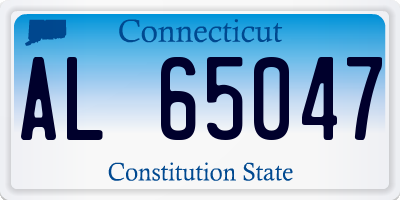 CT license plate AL65047