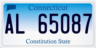 CT license plate AL65087