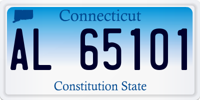 CT license plate AL65101