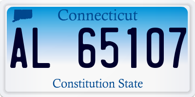 CT license plate AL65107
