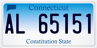 CT license plate AL65151