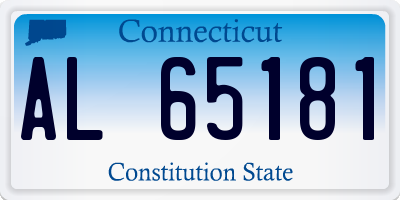 CT license plate AL65181