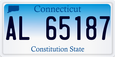 CT license plate AL65187