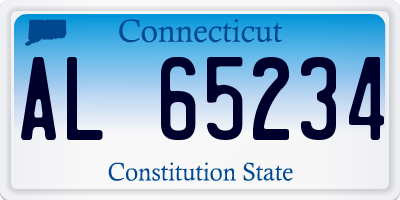 CT license plate AL65234