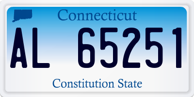 CT license plate AL65251