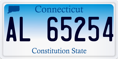 CT license plate AL65254