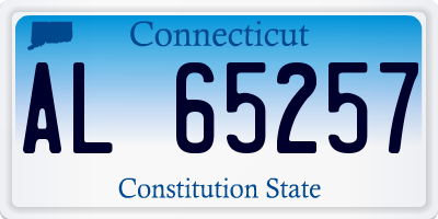 CT license plate AL65257