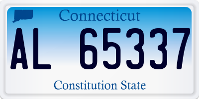 CT license plate AL65337