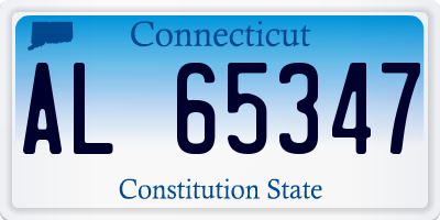 CT license plate AL65347