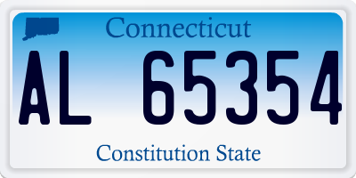 CT license plate AL65354
