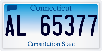CT license plate AL65377