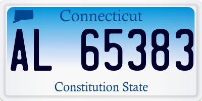 CT license plate AL65383