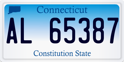 CT license plate AL65387