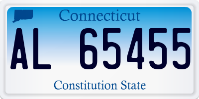 CT license plate AL65455