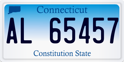 CT license plate AL65457