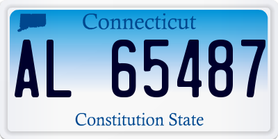 CT license plate AL65487
